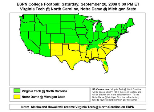 Coverage map: Feb. 28 - ESPN