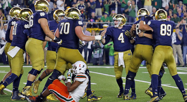 notre dame beat miami