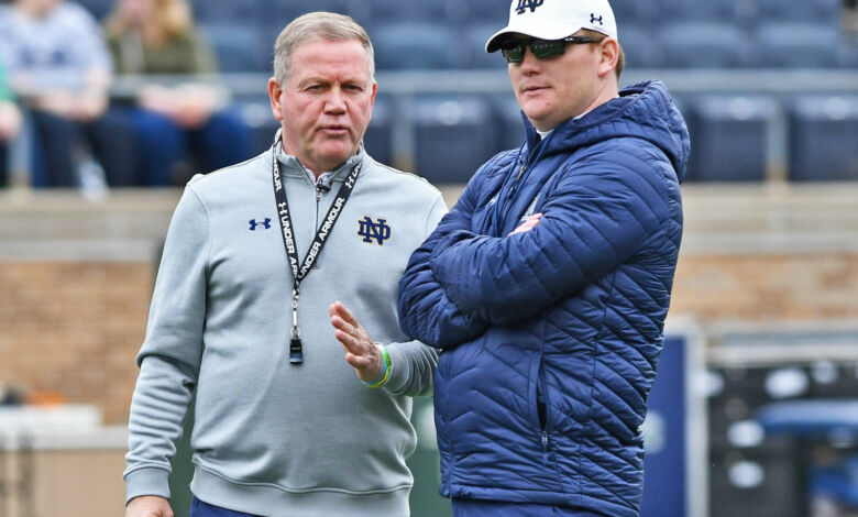 brian kelly chip long notre dame