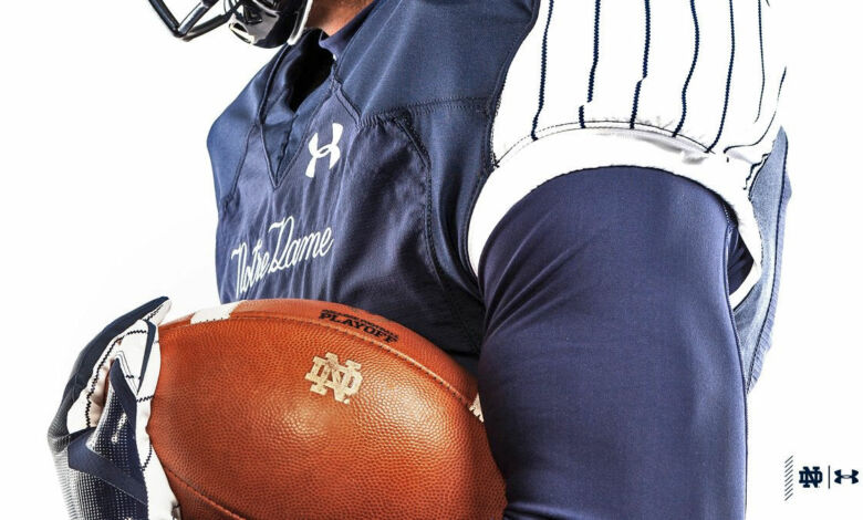 Notre Dame football unveils Yankees-inspired jerseys for NYC visit