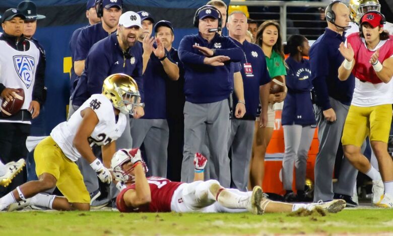 Notre Dame CB Julian Love vs. Stanford in 2017