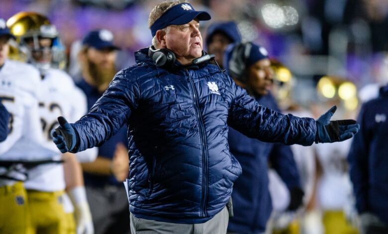 Notre Dame head coach Brian Kelly