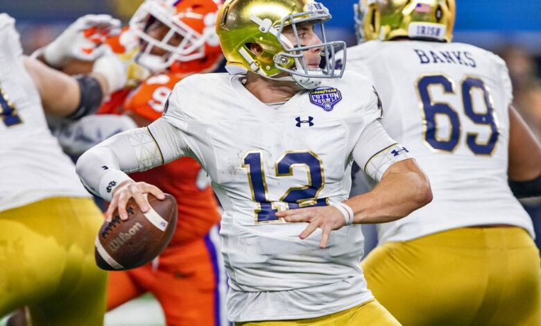 ian book notre dame quarterback