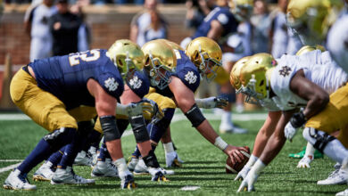 notre dame offensive defensive line