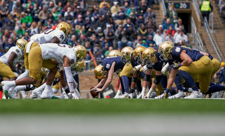 notre dame fall camp players day