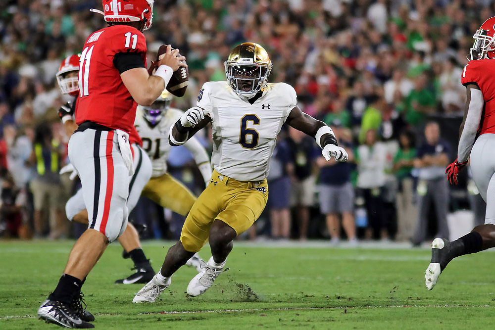 Jeremiah Owusu-Koramoah's Notre Dame pro day highlights