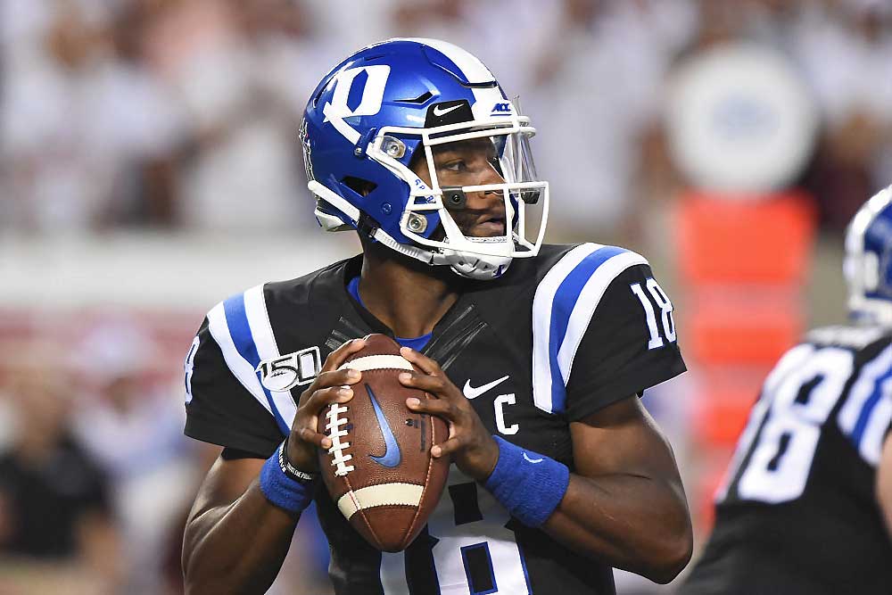 Duke's football team steps into the limelight as undefeated Blue Devils  prepare to host Notre Dame