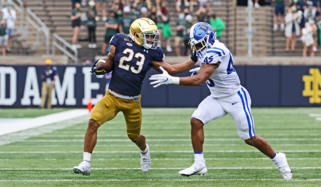 Notre Dame's Kyren Williams struggles to get up to speed at NFL Combine -  InsideNDSports