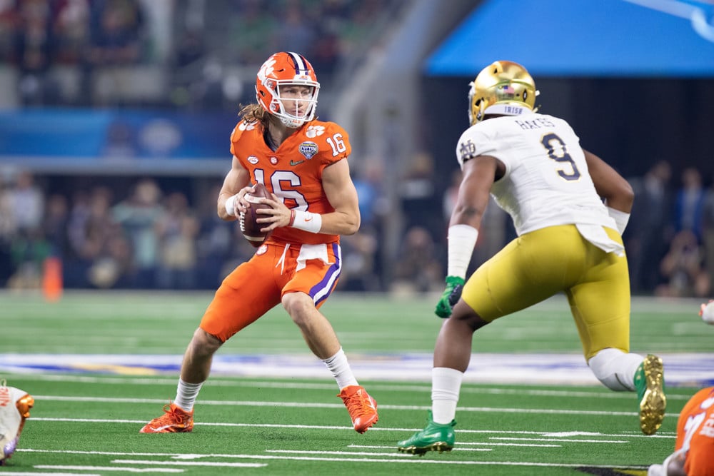 College football: Clemson QB Trevor Lawrence to miss Notre Dame