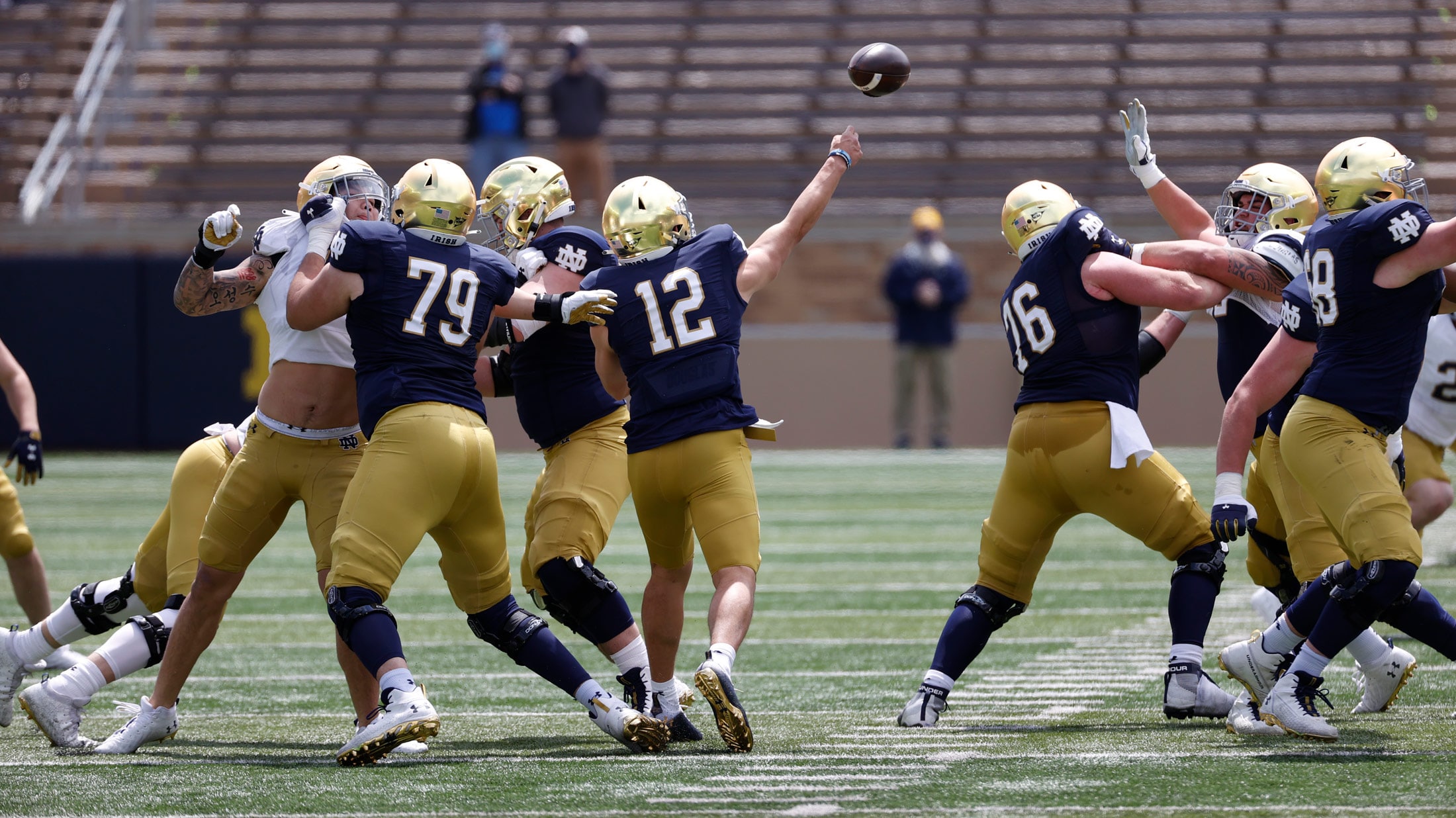 Not So Immediate Overreactions From The 21 Notre Dame Blue Gold Game Uhnd Com