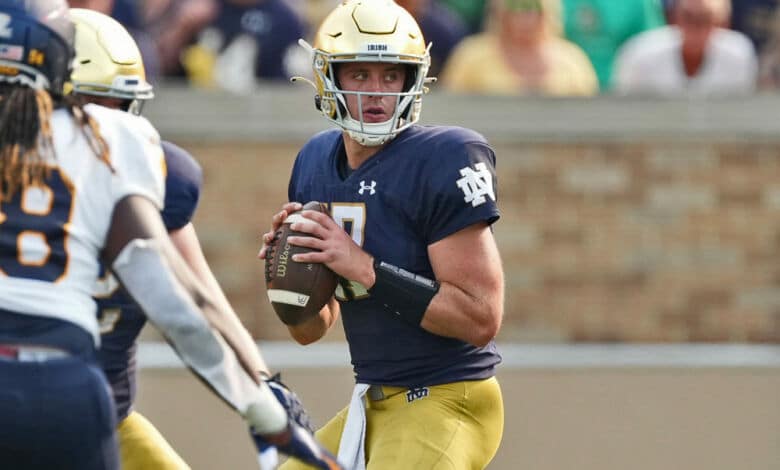 jack coan notre dame wisconsin matchups