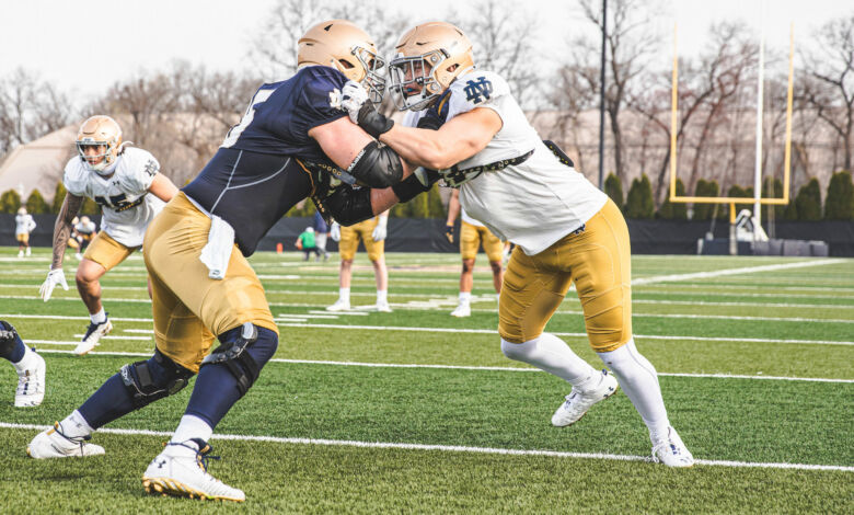 jordan botelho notre dame practice