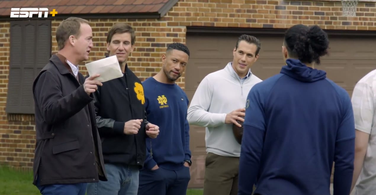 Notre Dame Football News: What was Eli Manning doing on campus? - One Foot  Down