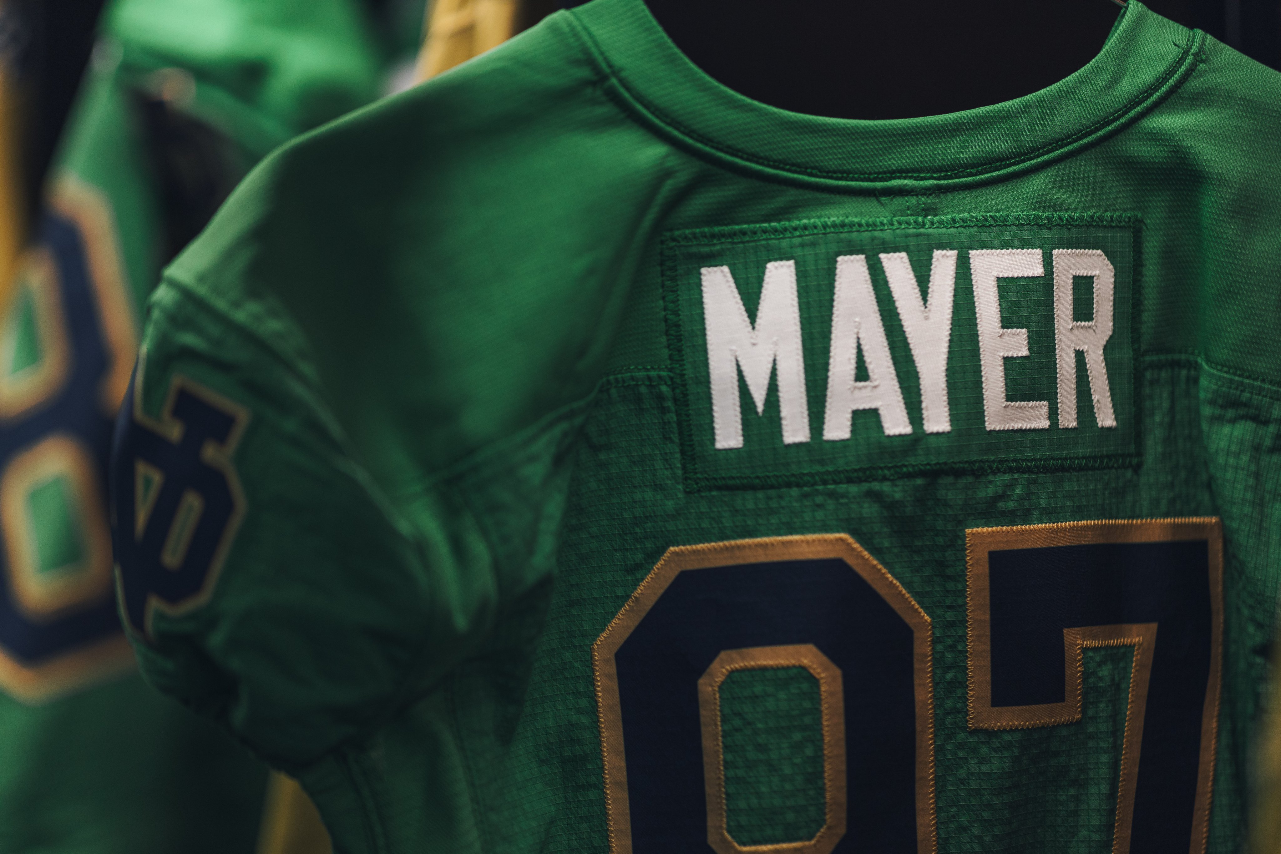 Notre Dame is showing us the green jerseys