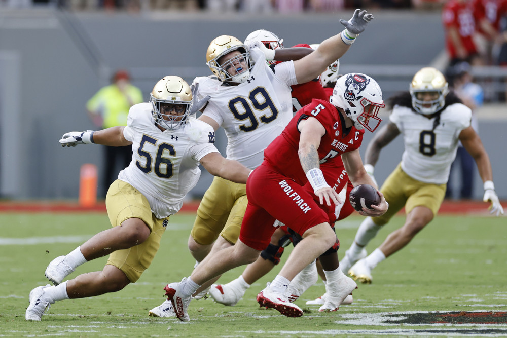 NC State football's offense struggles in loss to Notre Dame