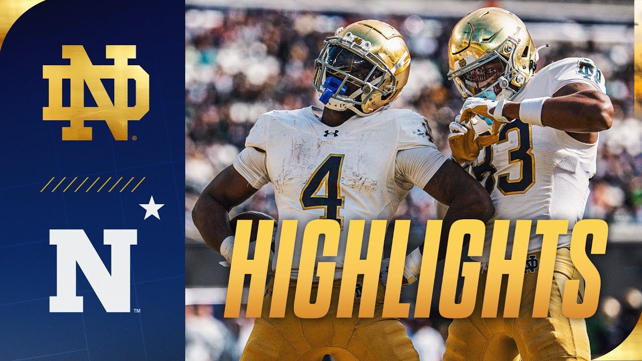 Notre Dame Vs. Navy Highlights: Irish Dominate As Navy Fumbles On Big ...