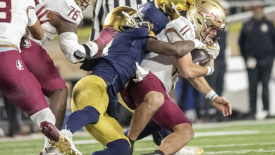 Notre Dame sacks Florida State eight times