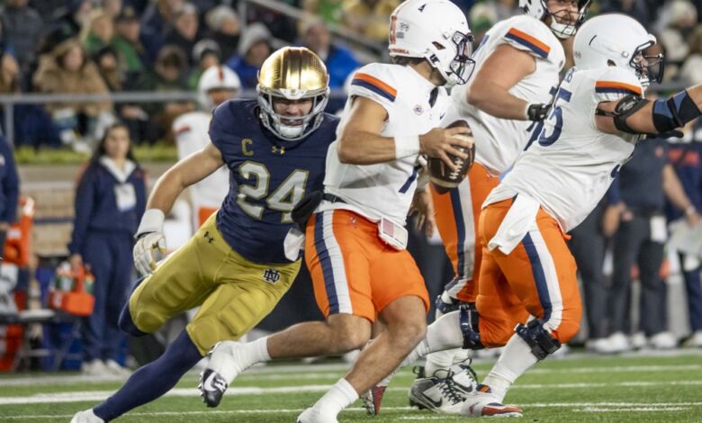 Notre Dame Fighting Irish linebacker Jack Kiser