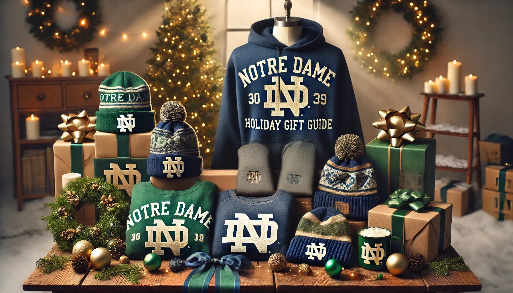 Notre Dame Football Sweatshirt Christmas Gift Guide //